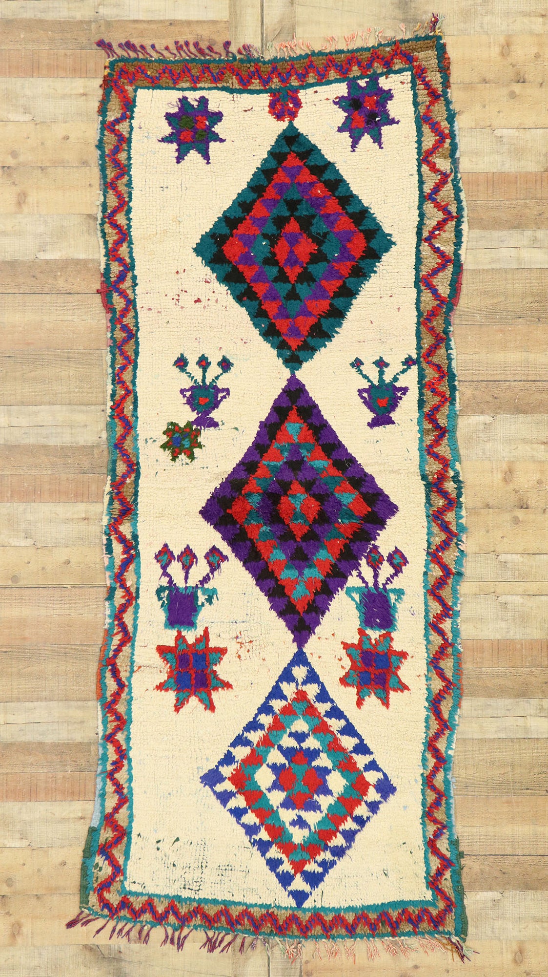 3 x 8 Vintage Moroccan Azilal Rug 20627