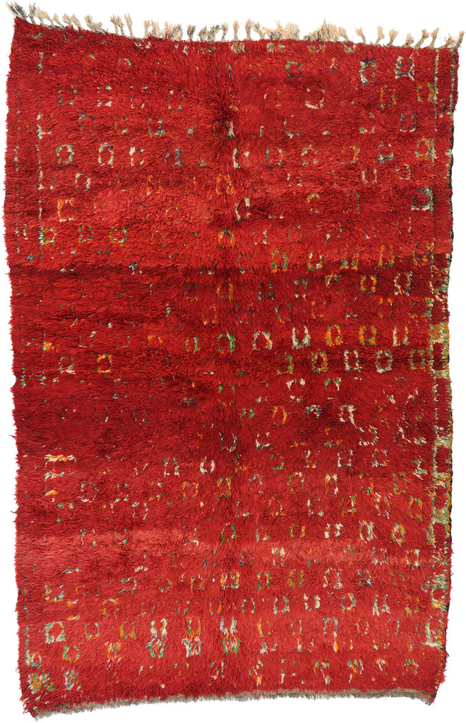 6 x 8 Vintage Red Beni MGuild Moroccan Rug 20636