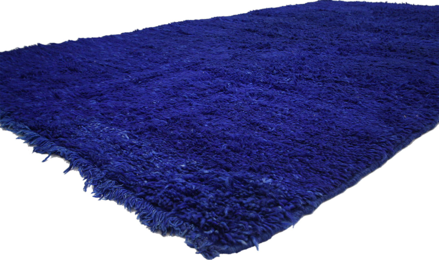6 x 11 Vintage Blue Beni M'Guild Moroccan Rug 20654