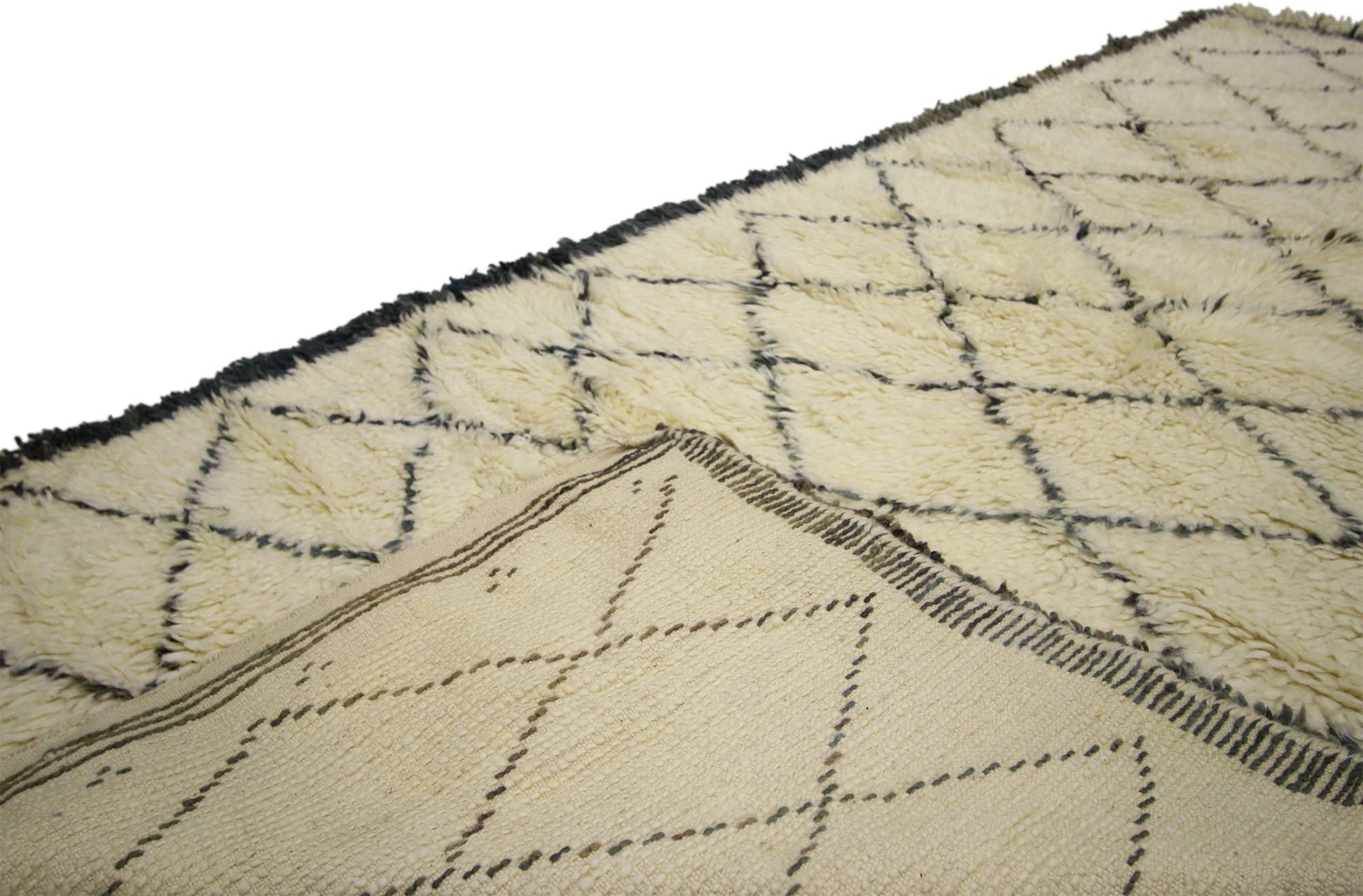 4 x 8 Vintage Moroccan Beni Ourain Rug 20659