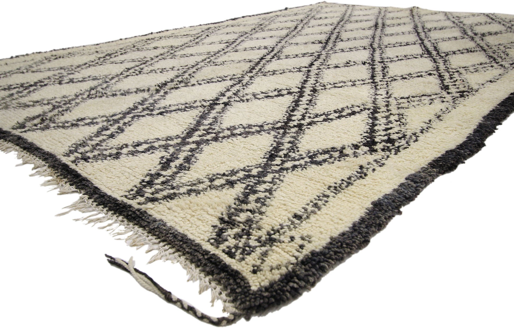 6 x 9 Vintage Moroccan Beni Ourain Rug 20664