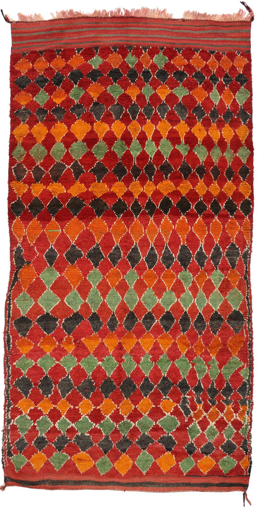 7 x 13 Vintage Red Moroccan Rug 20671