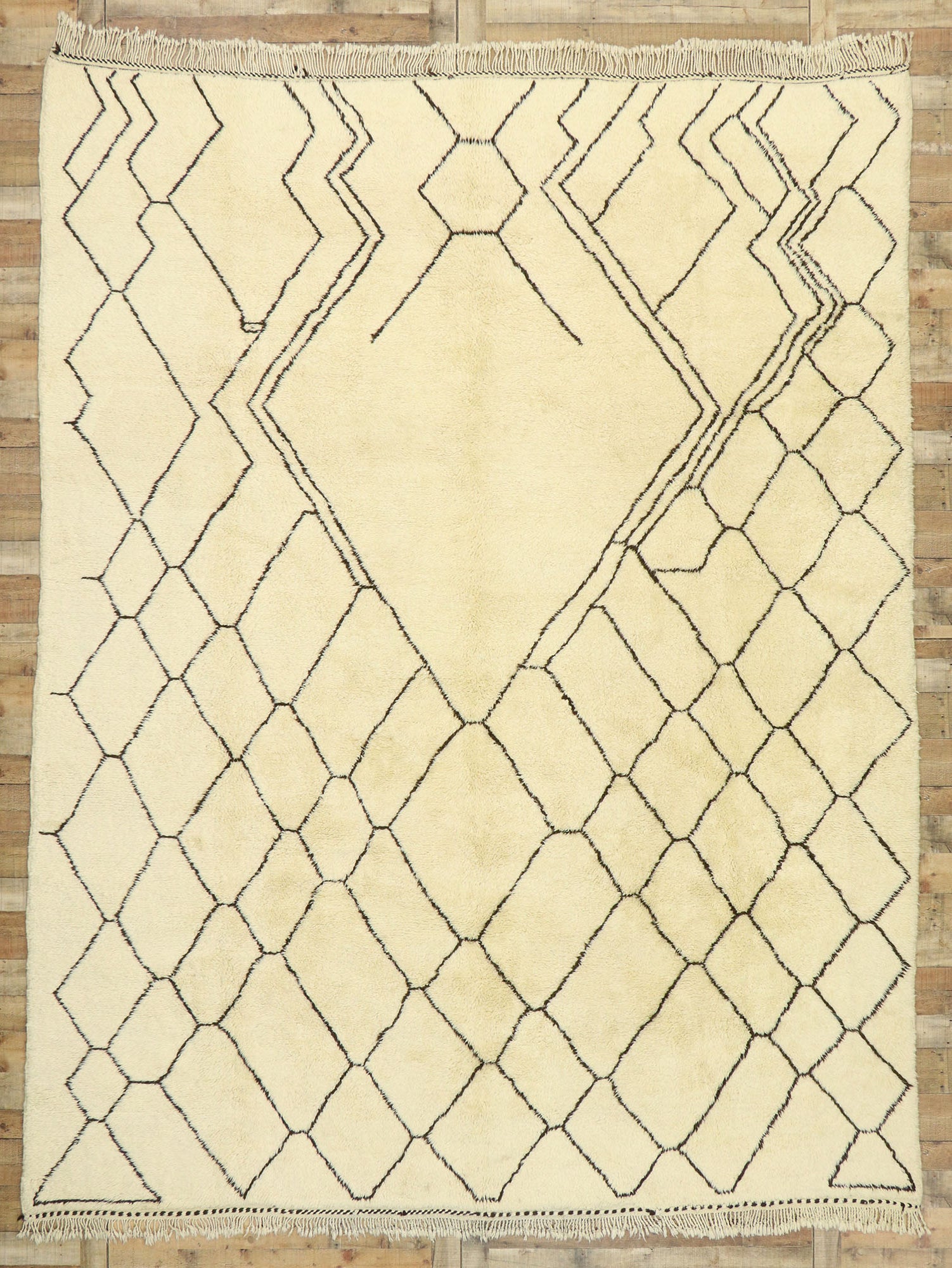 10 x 13 Organic Modern Beni Mrirt Moroccan Rug 20673