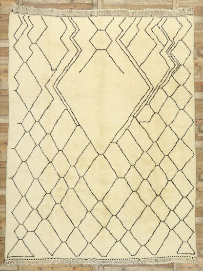 10 x 13 Organic Modern Beni Mrirt Moroccan Rug 20673