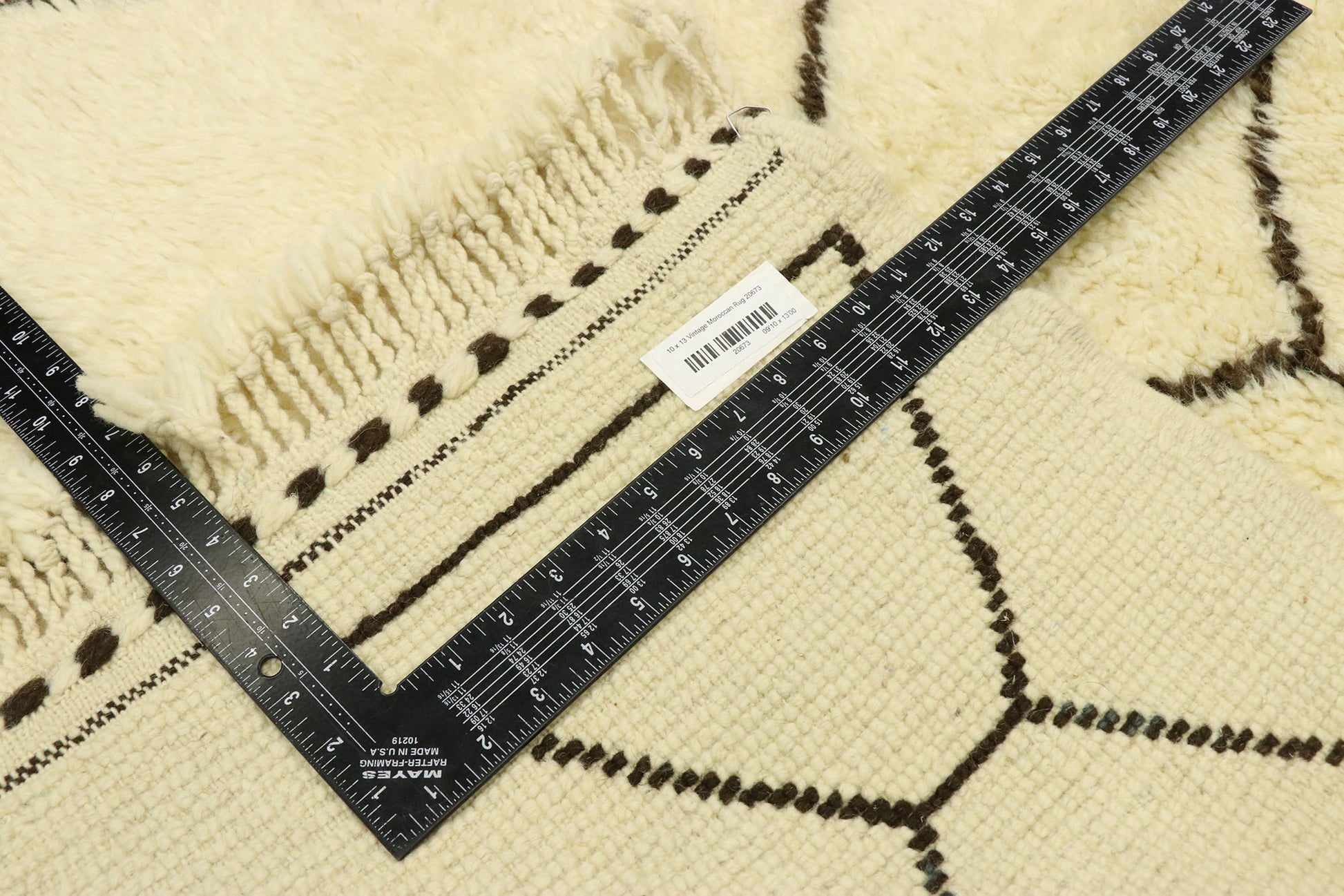 10 x 13 Organic Modern Beni Mrirt Moroccan Rug 20673
