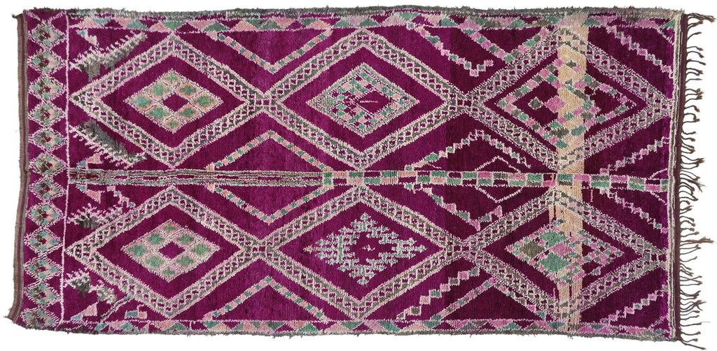 6 x 12 Vintage Beni MGuild Purple Moroccan Rug 20684
