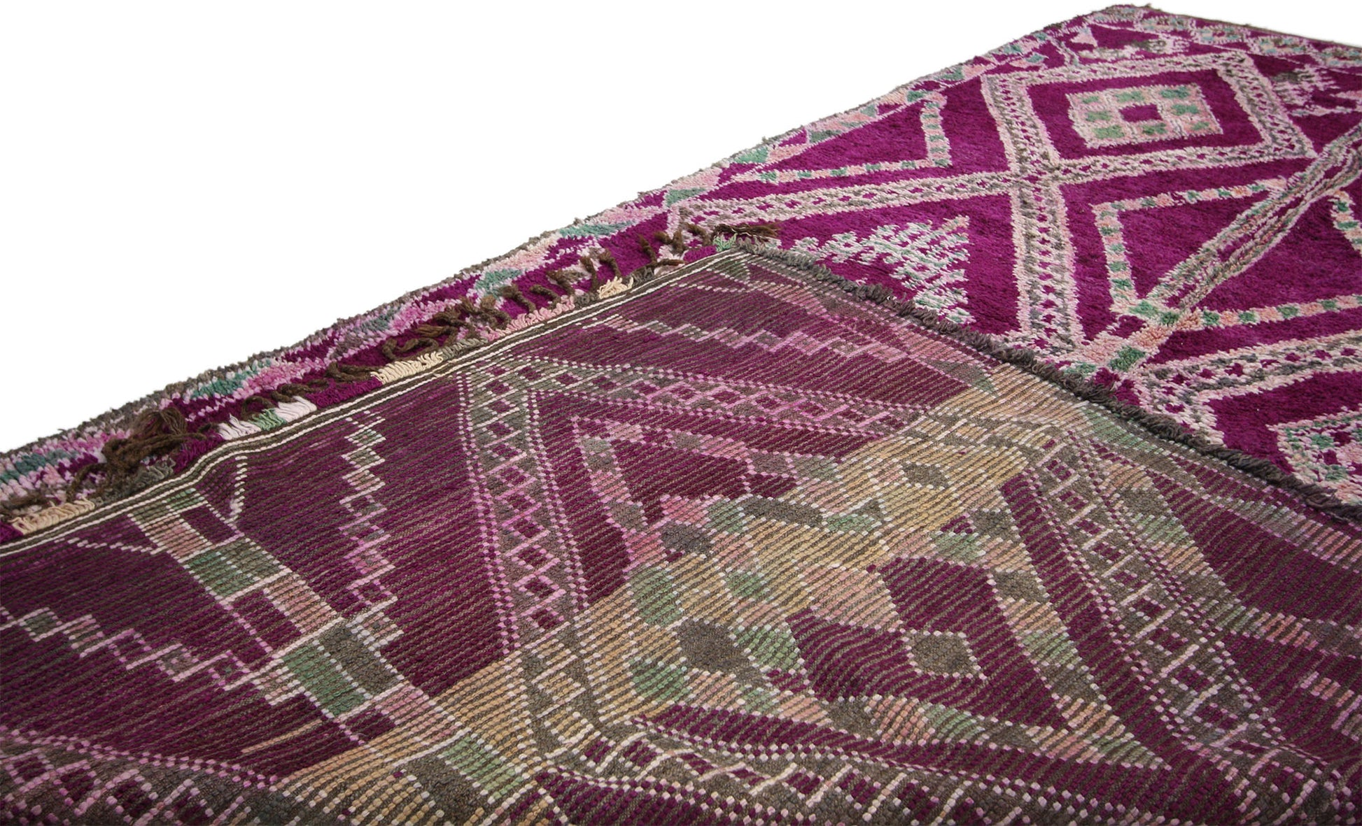 6 x 12 Vintage Beni MGuild Purple Moroccan Rug 20684