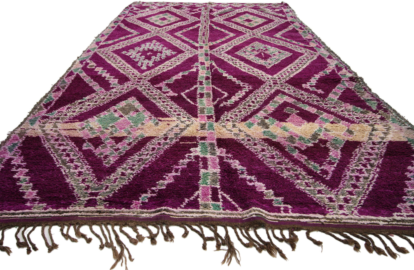 6 x 12 Vintage Beni MGuild Purple Moroccan Rug 20684