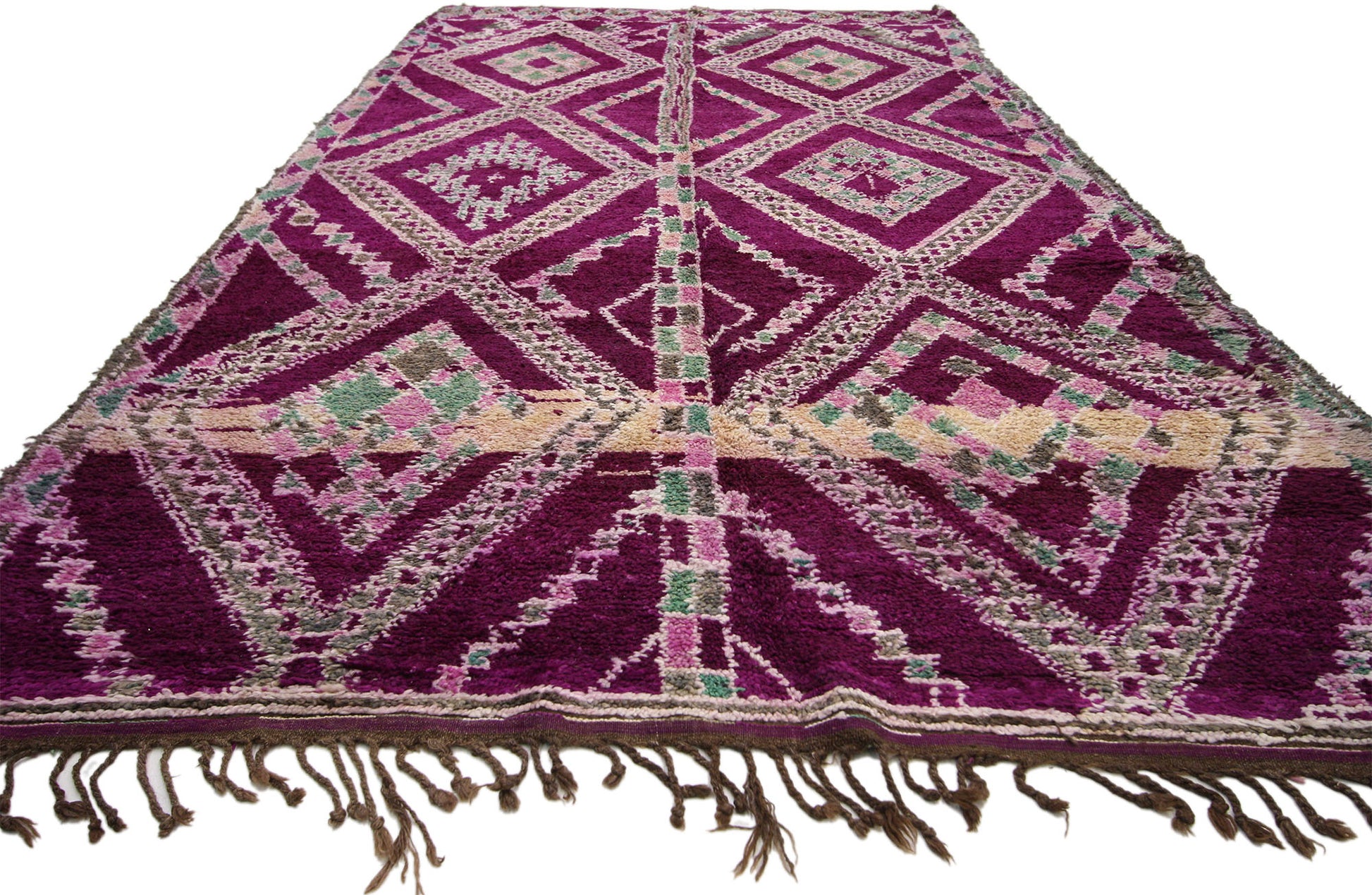 6 x 12 Vintage Beni MGuild Purple Moroccan Rug 20684