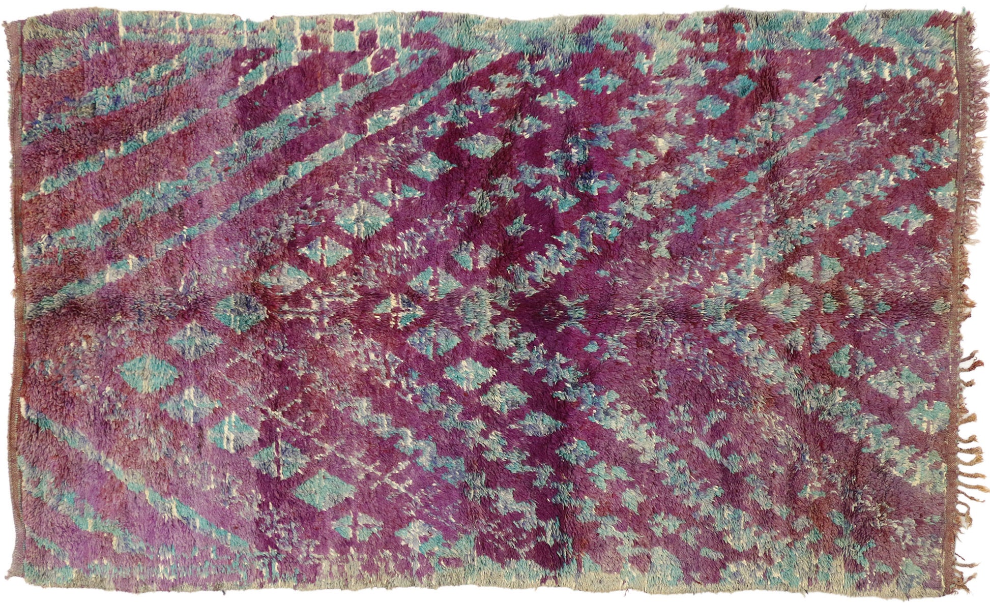 6 x 9 Vintage Beni M'Guild Purple Moroccan Rug 20694