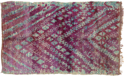 6 x 9 Vintage Beni M'Guild Purple Moroccan Rug 20694