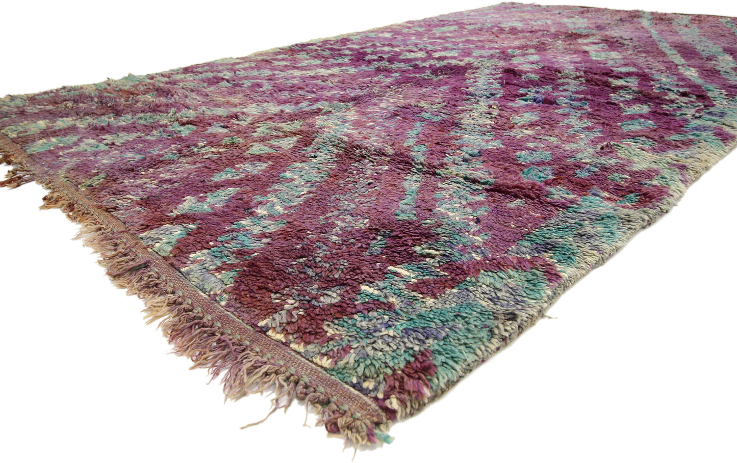 6 x 9 Vintage Beni M'Guild Purple Moroccan Rug 20694