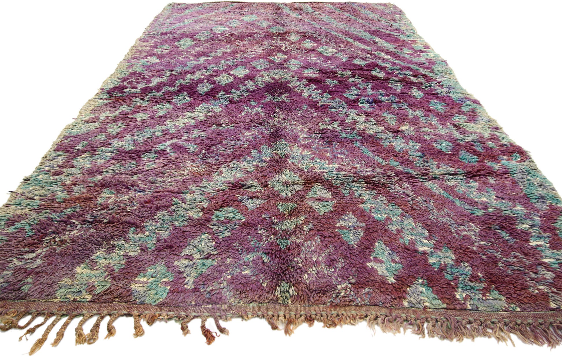 6 x 9 Vintage Beni M'Guild Purple Moroccan Rug 20694