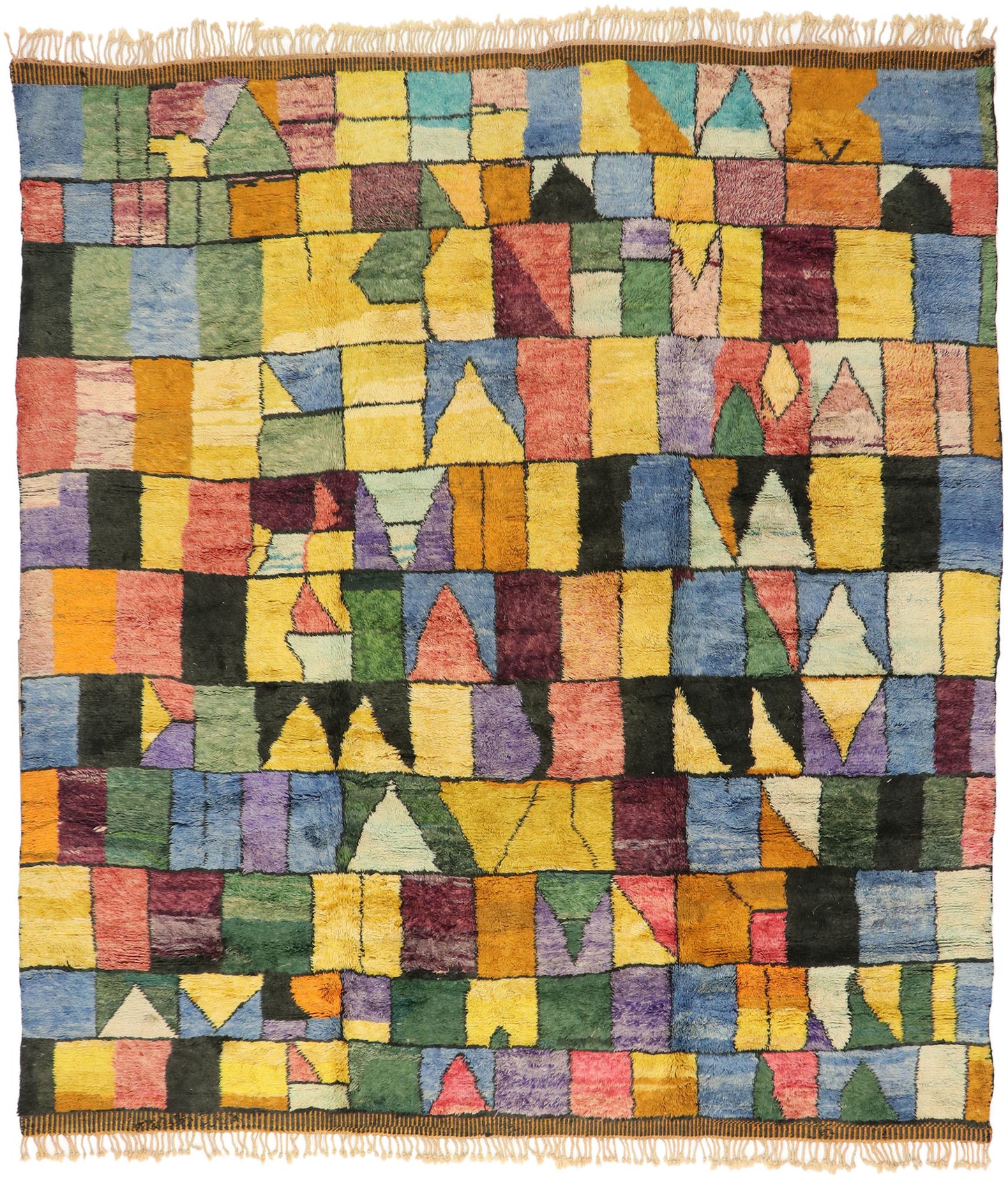 11 x 13 Contemporary Colorful Moroccan Rug 20718