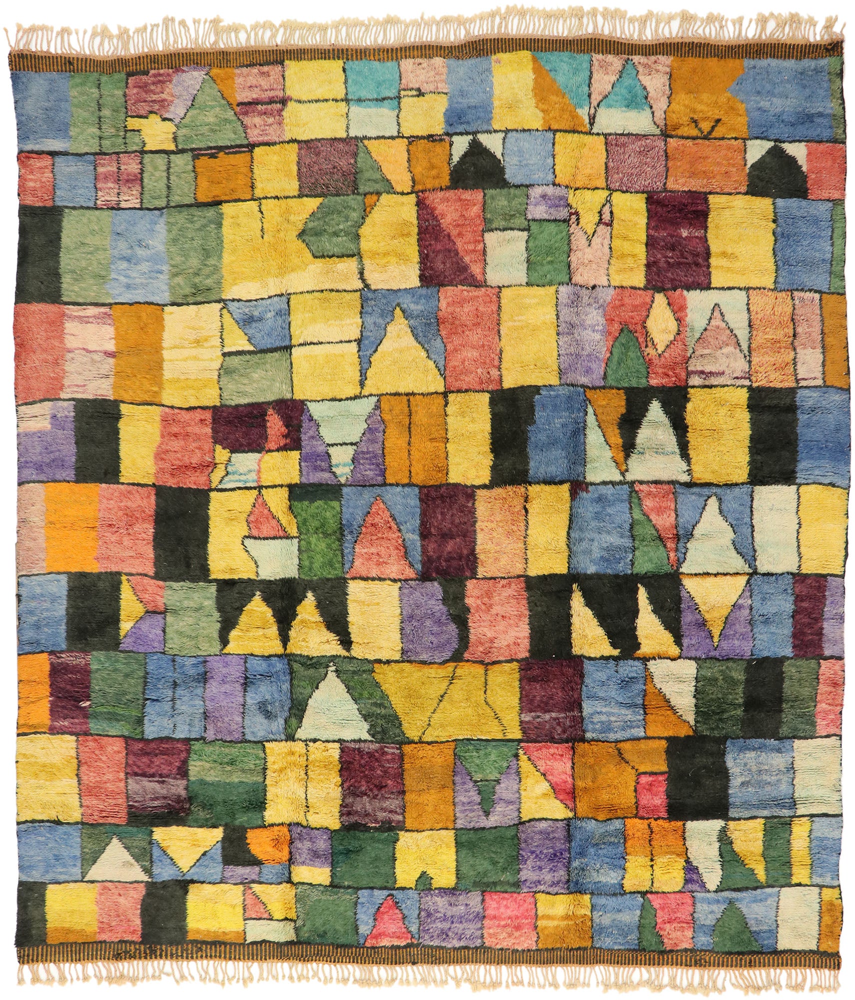 11 x 13 Contemporary Colorful Moroccan Rug 20718