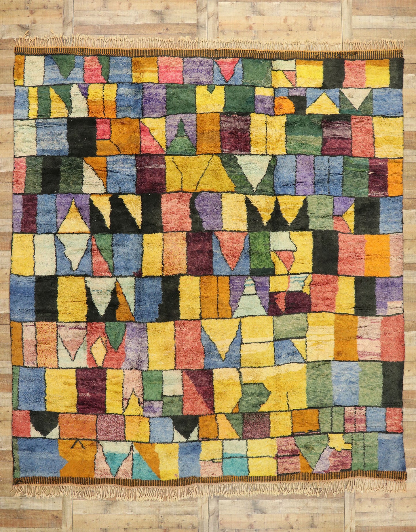 11 x 13 Contemporary Colorful Moroccan Rug 20718