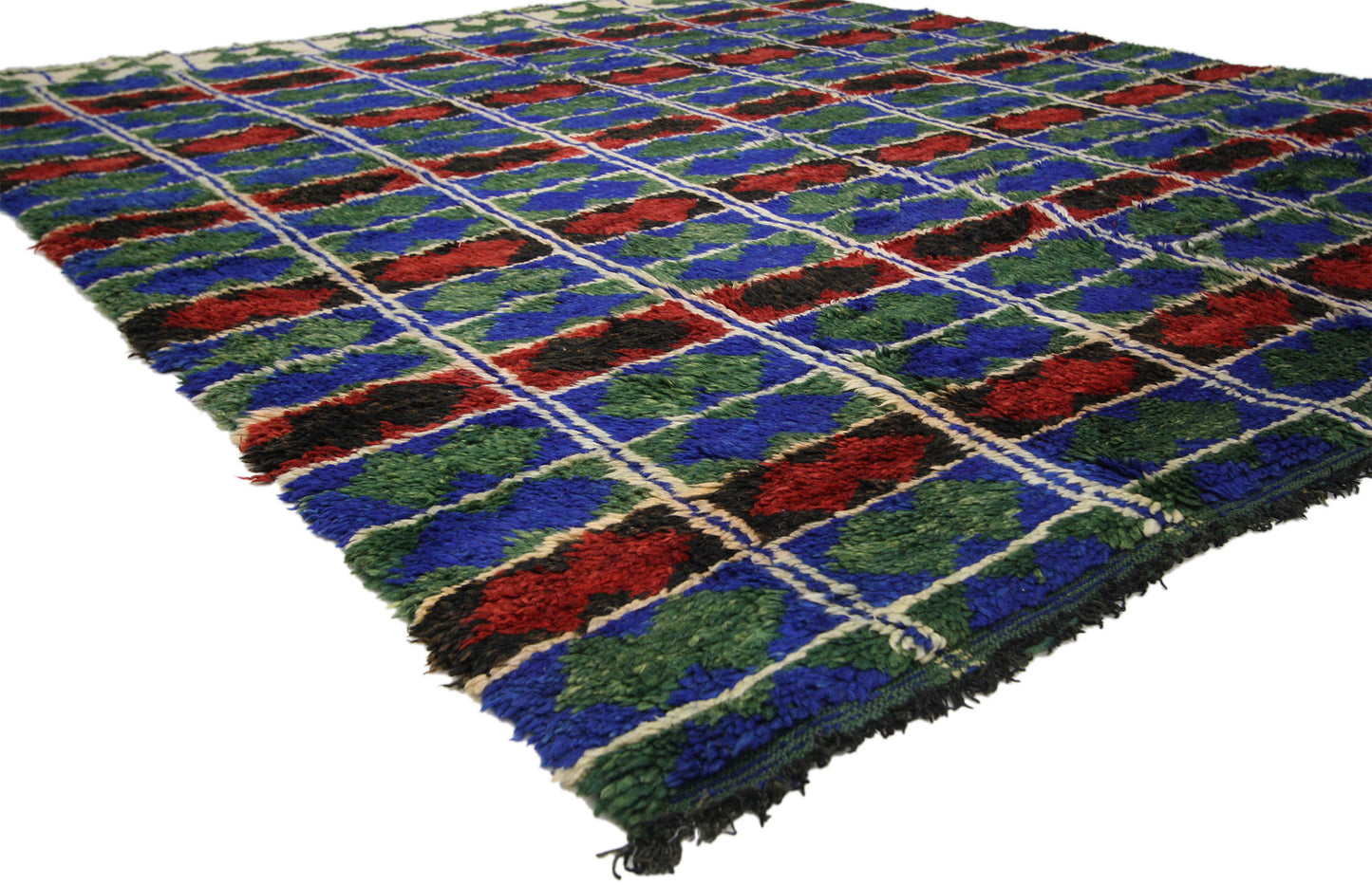 7 x 8 Vintage Blue Moroccan Rug 20721