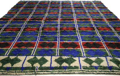 7 x 8 Vintage Blue Moroccan Rug 20721