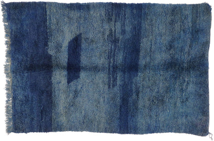 5 x 8 Vintage Beni M'Guild Blue Moroccan Rug 20734