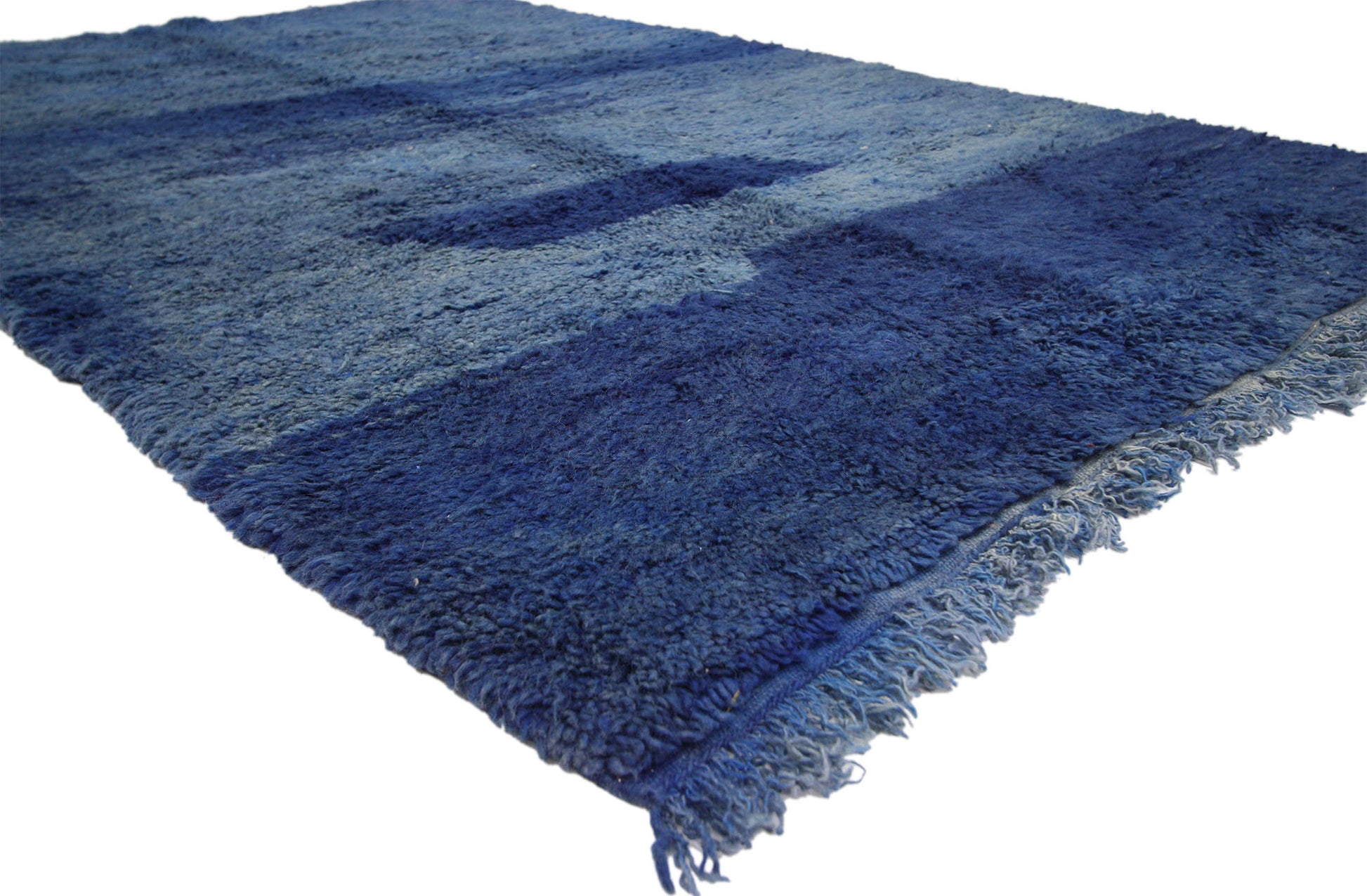 5 x 8 Vintage Beni M'Guild Blue Moroccan Rug 20734