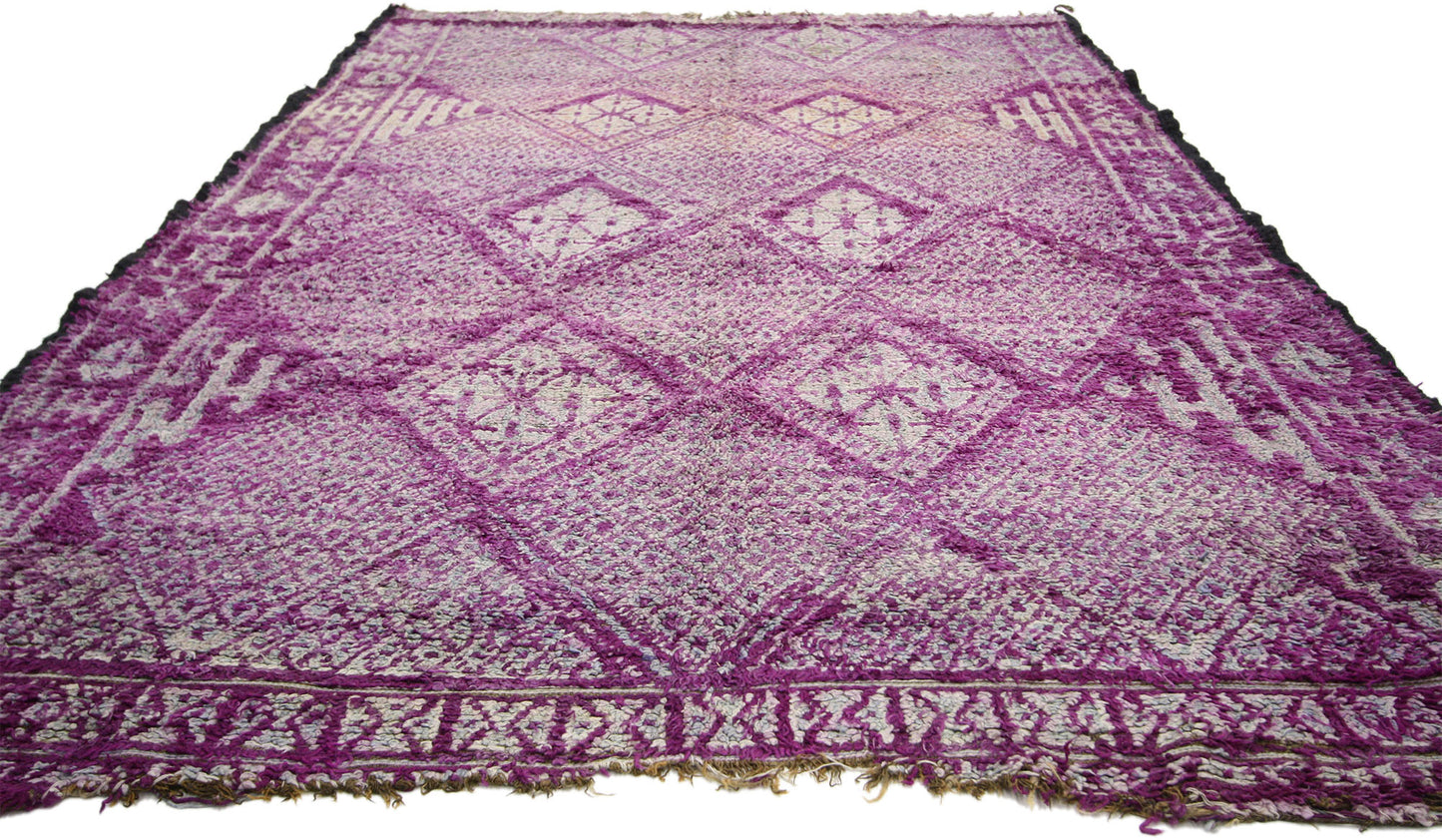 6 x 10 Vintage Purple Moroccan Rug 20741
