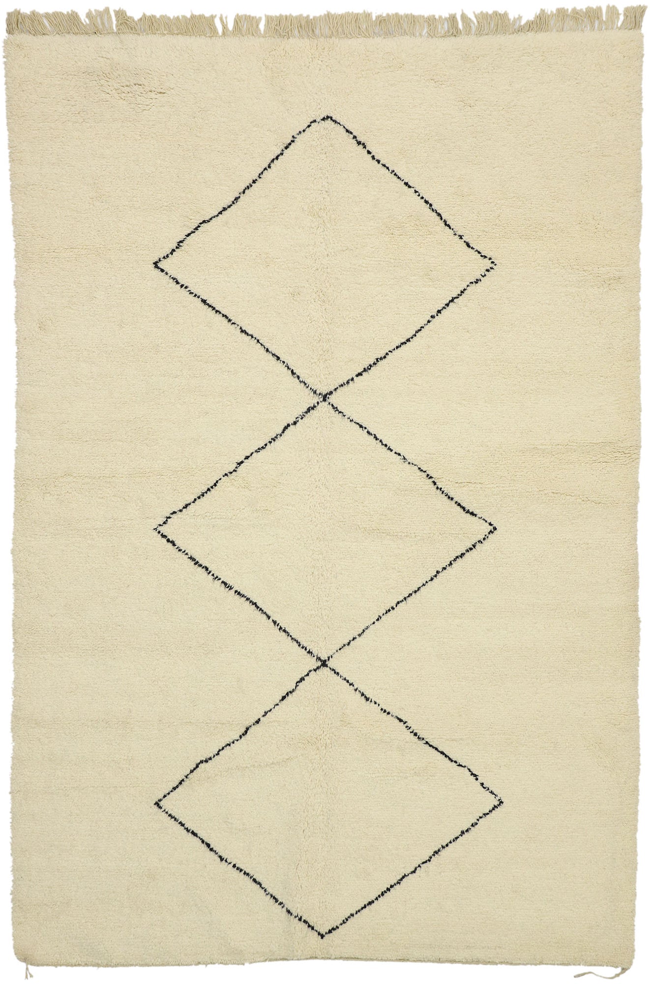 7 x 10 Organic Modern Moroccan Beni Ourain Rug 20787