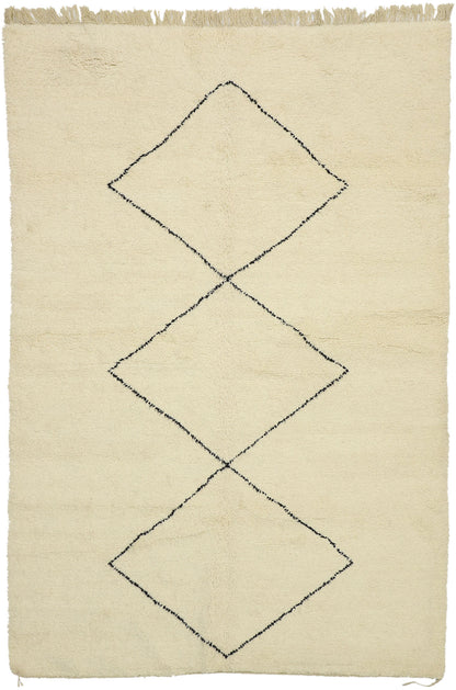 7 x 10 Organic Modern Moroccan Beni Ourain Rug 20787