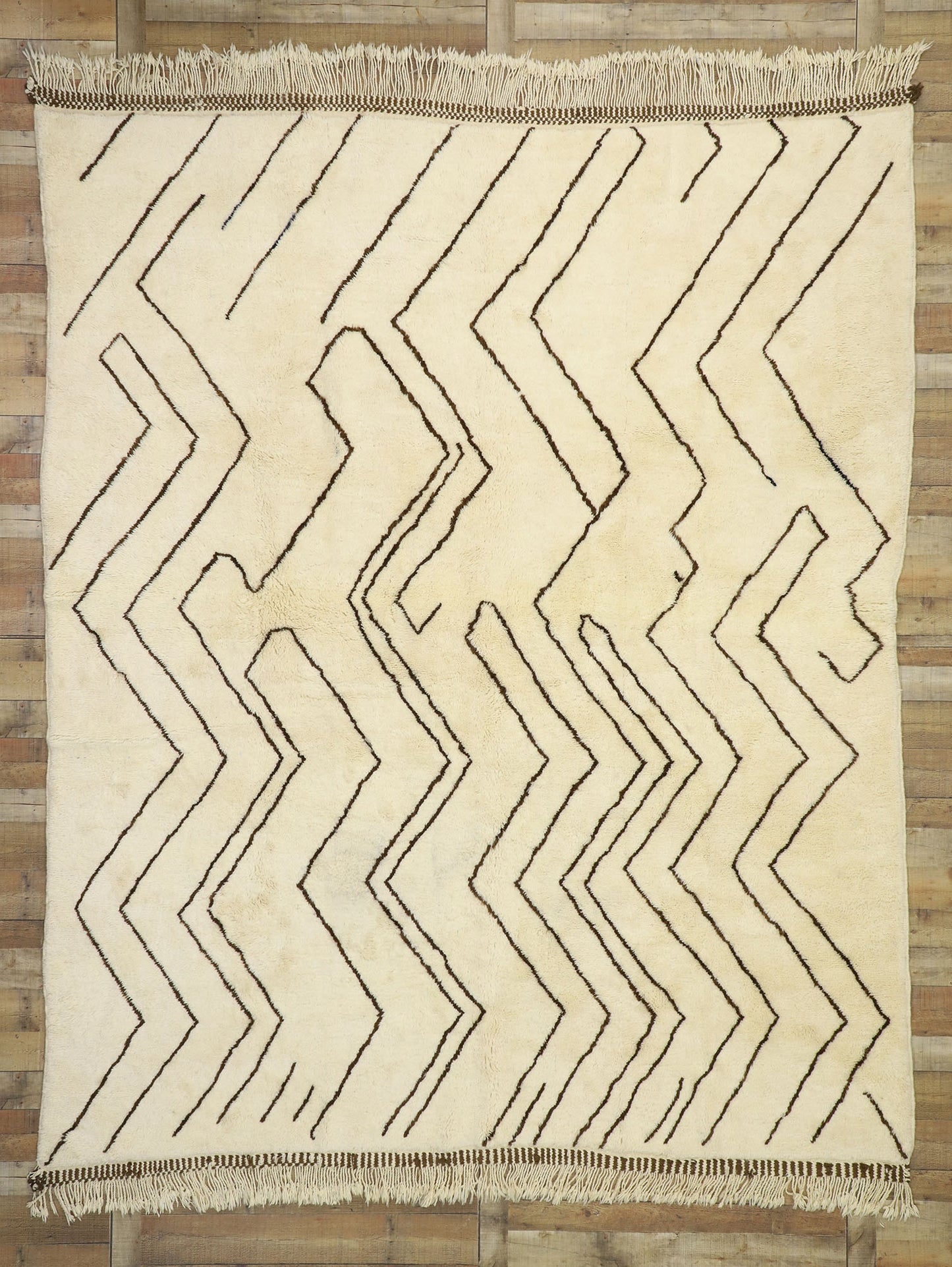 9 x 11 Organic Modern Beni Mrirt Moroccan Rug 20807