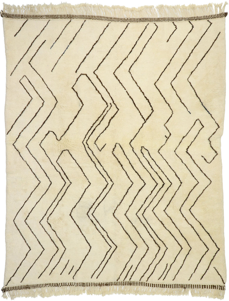 9 x 11 Organic Modern Beni Mrirt Moroccan Rug 20807