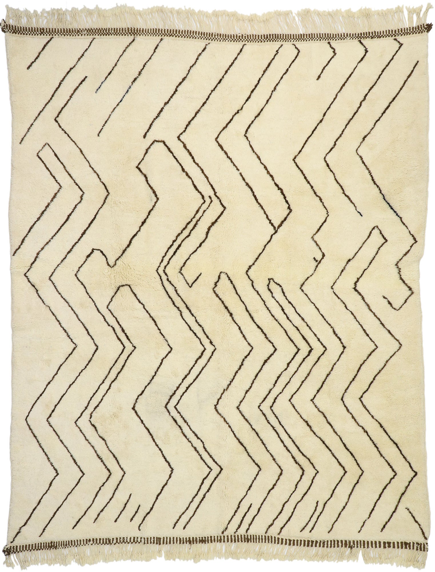 9 x 11 Organic Modern Beni Mrirt Moroccan Rug 20807