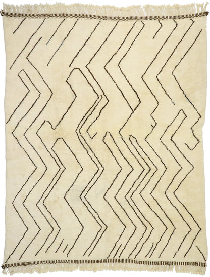 9 x 11 Organic Modern Beni Mrirt Moroccan Rug 20807