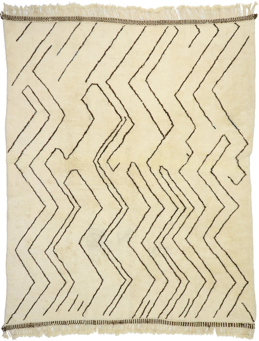 9 x 11 Organic Modern Beni Mrirt Moroccan Rug 20807