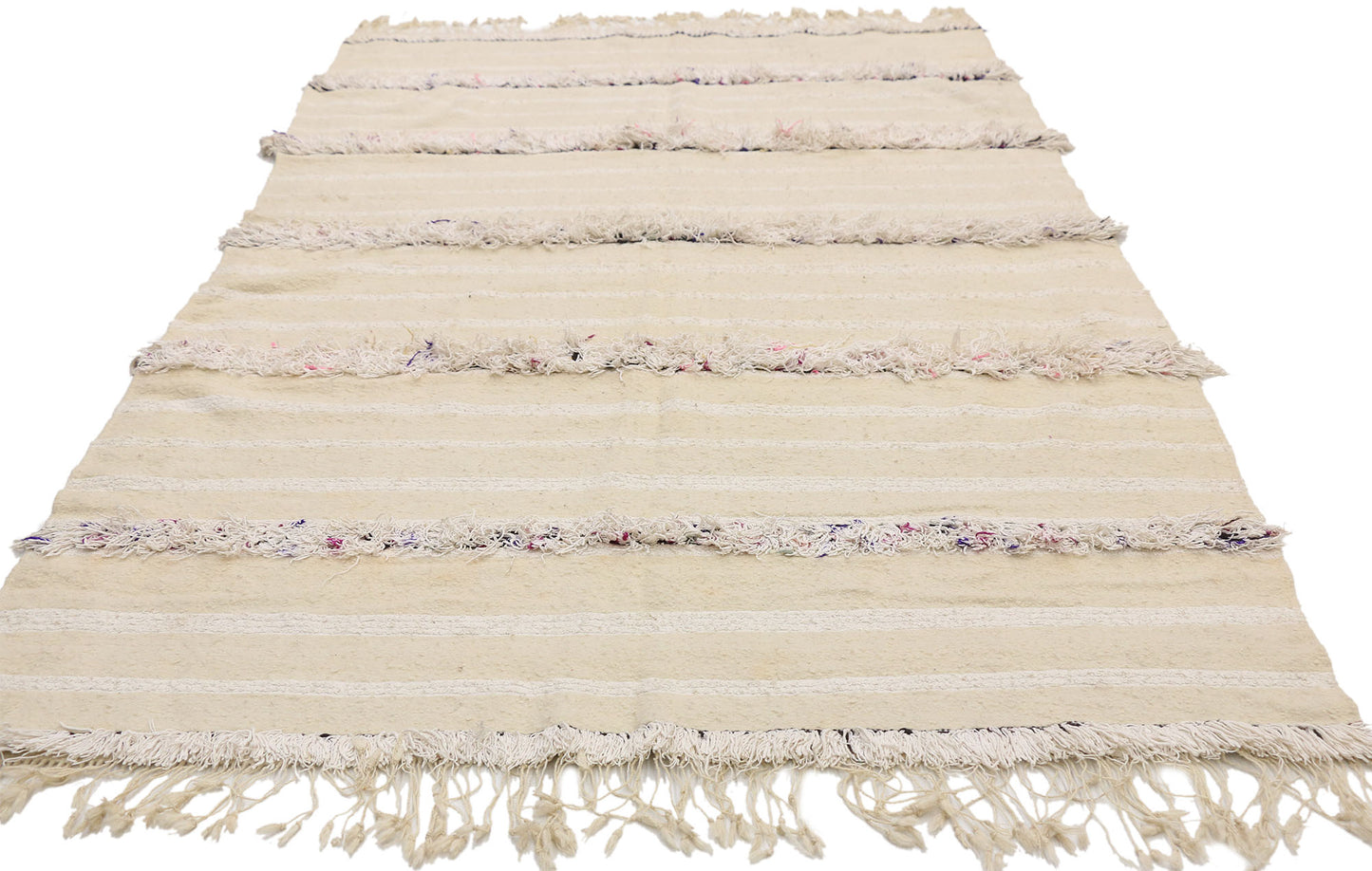 4 x 7 Vintage Moroccan Handira Kilim Rug 20825