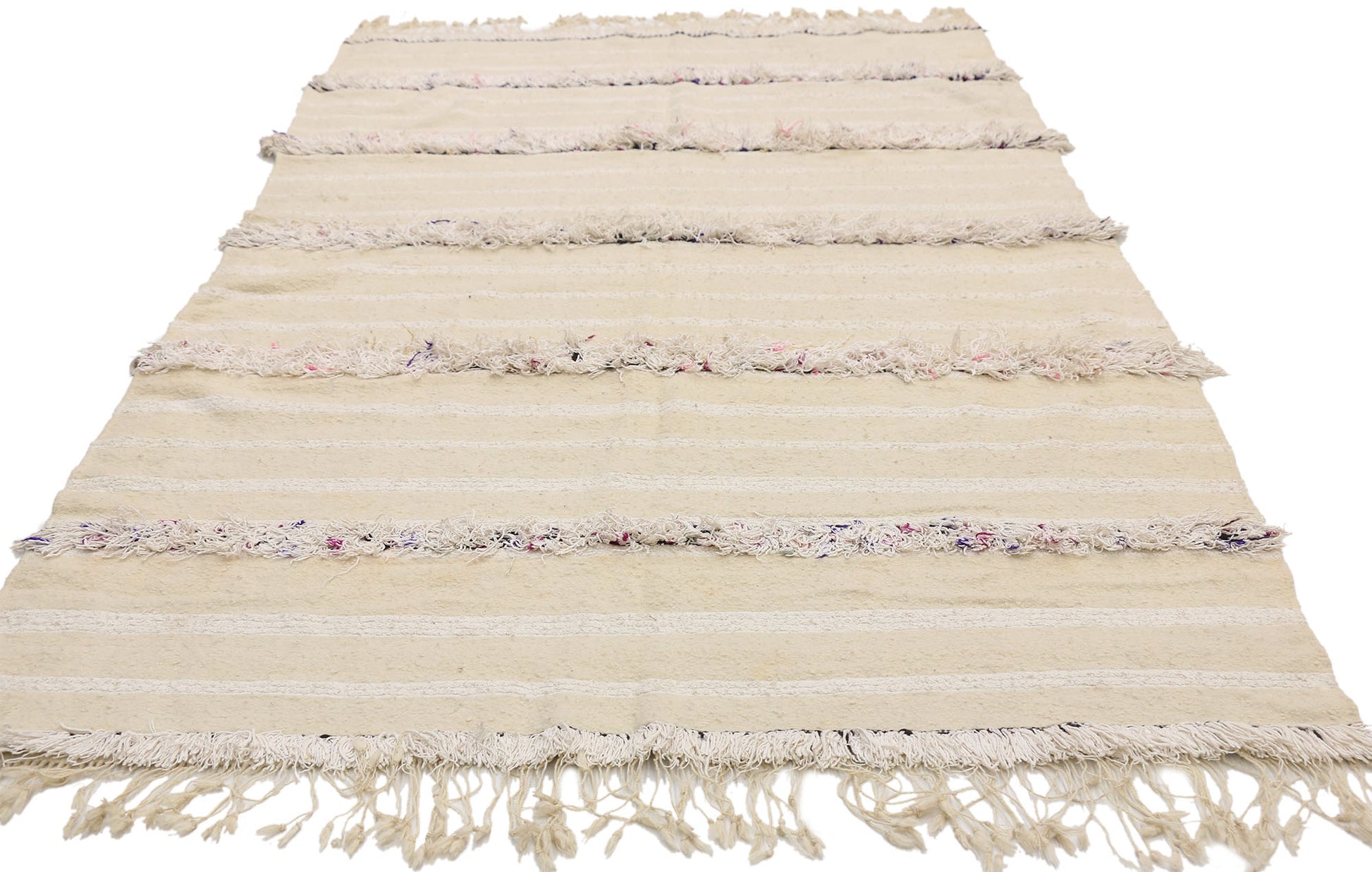 4 x 7 Vintage Moroccan Handira Kilim Rug 20825