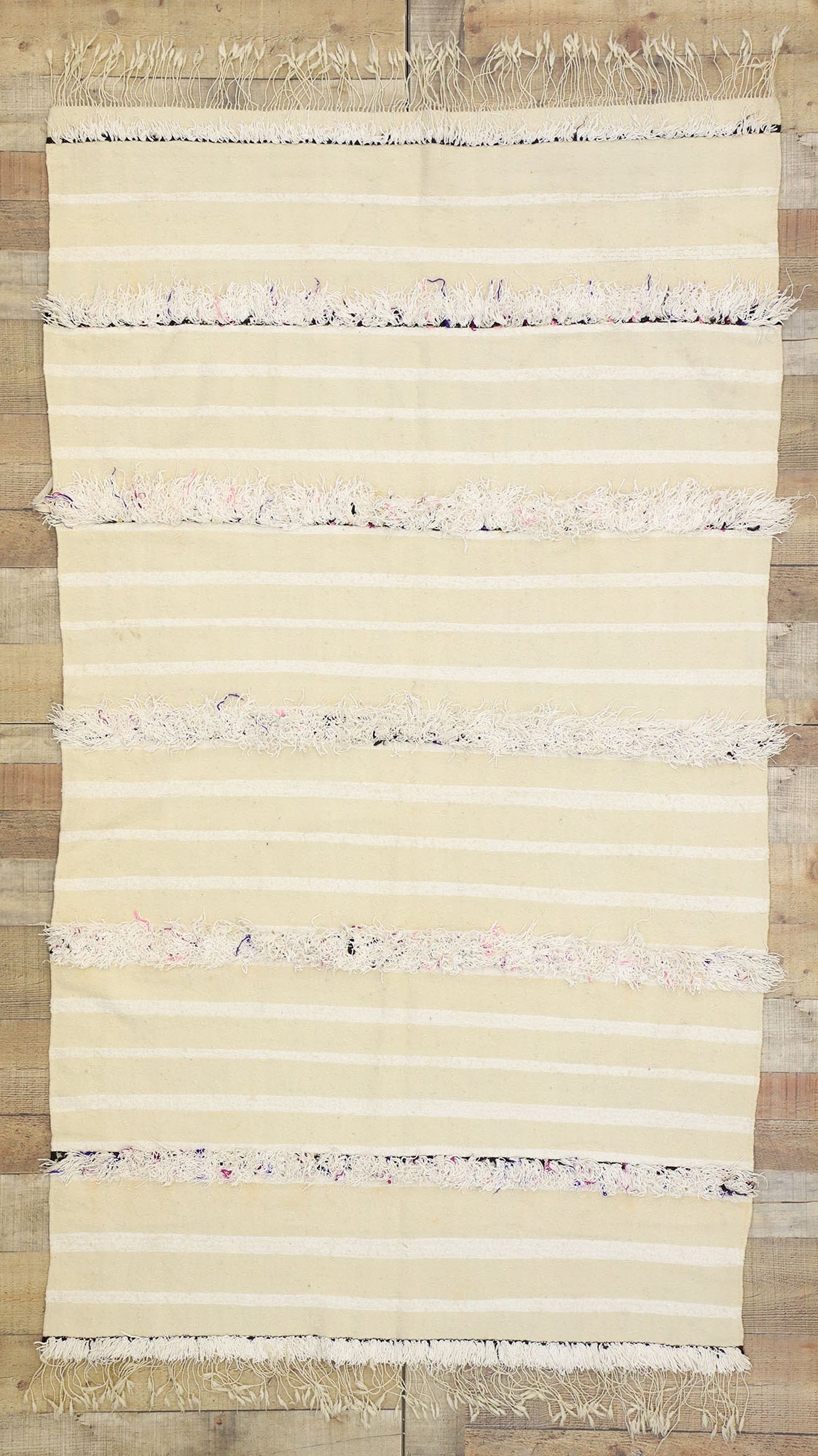 4 x 7 Vintage Moroccan Handira Kilim Rug 20825