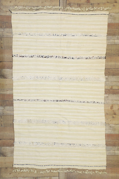 4 x 7 Vintage Moroccan Handira Kilim Rug 20826