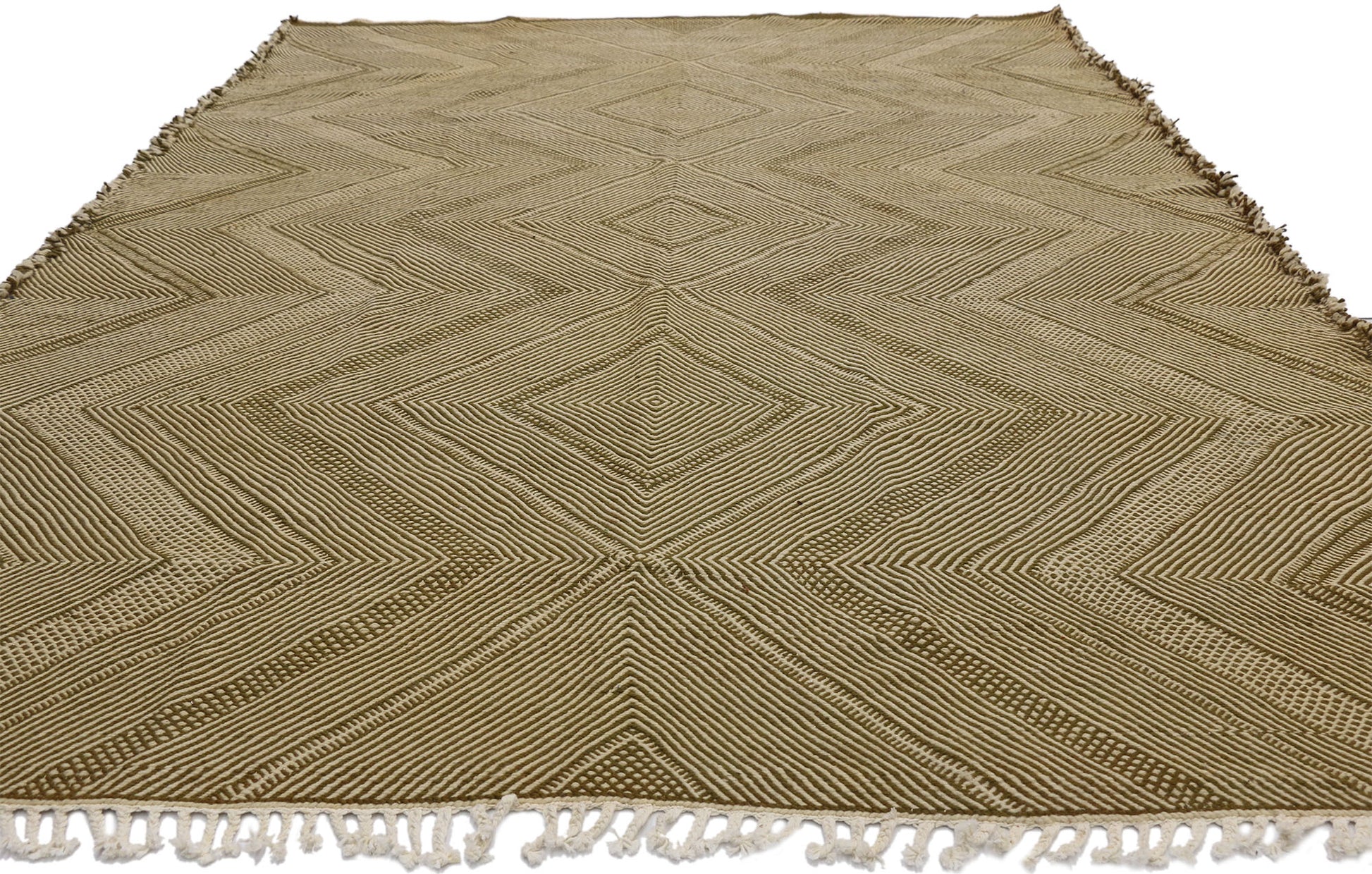 7 x 9 Vintage Brown Moroccan Kilim Rug 20886