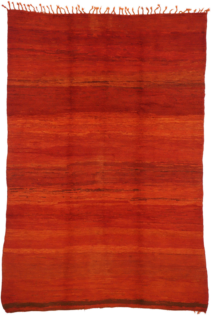7 x 10 Vintage Red Beni Mrirt Moroccan Rug 20894