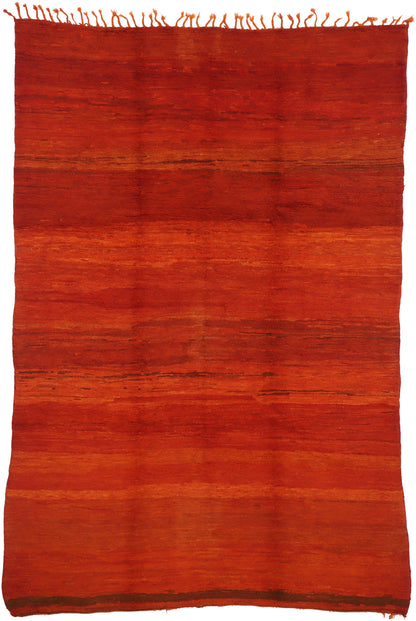 7 x 10 Vintage Red Beni Mrirt Moroccan Rug 20894