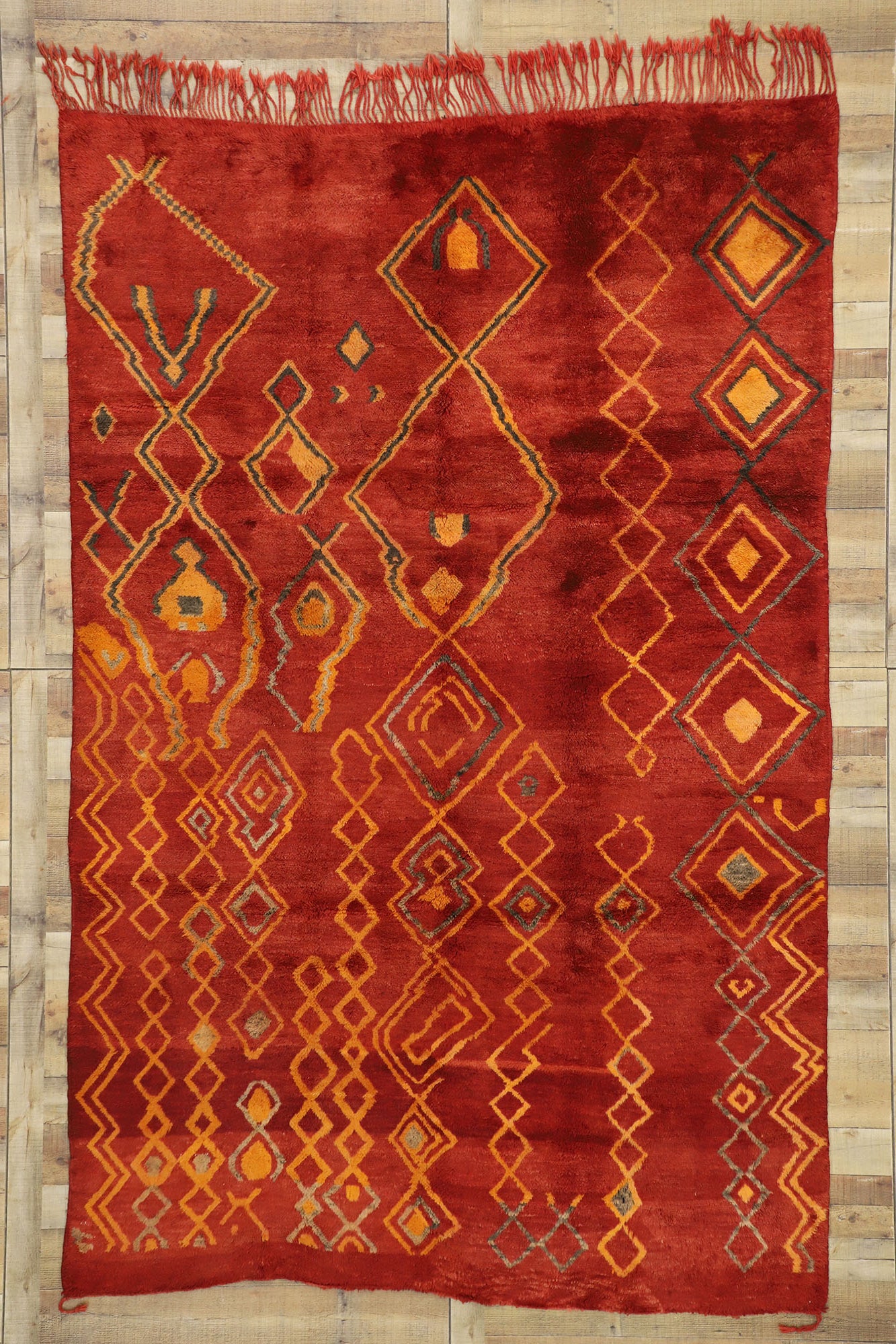 7 x 11 Vintage Red Moroccan Rug 20897