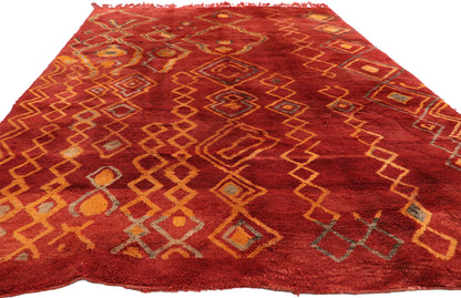 7 x 11 Vintage Red Moroccan Rug 20897