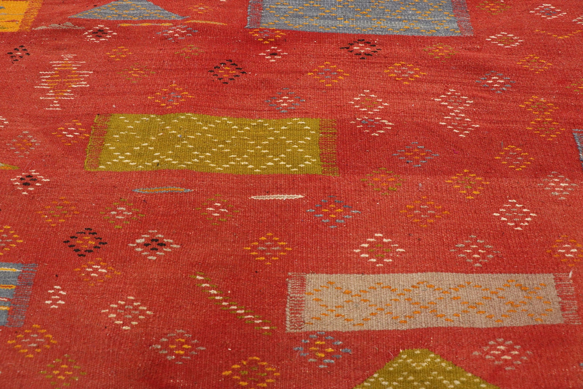 9 x 13 Red Taznakht Moroccan Kilim Rug 20910