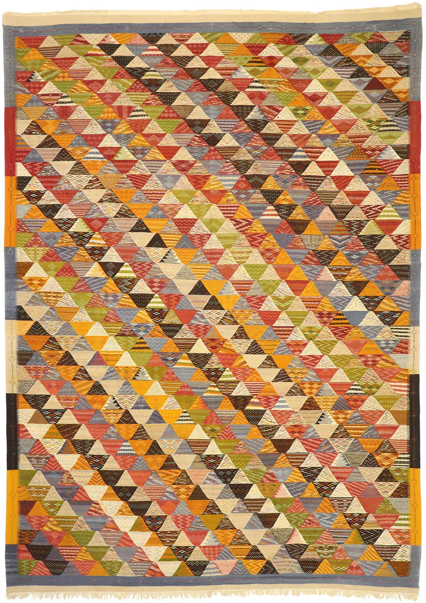 11 x 15 Colorful Taznakht Moroccan Kilim Rug 20912