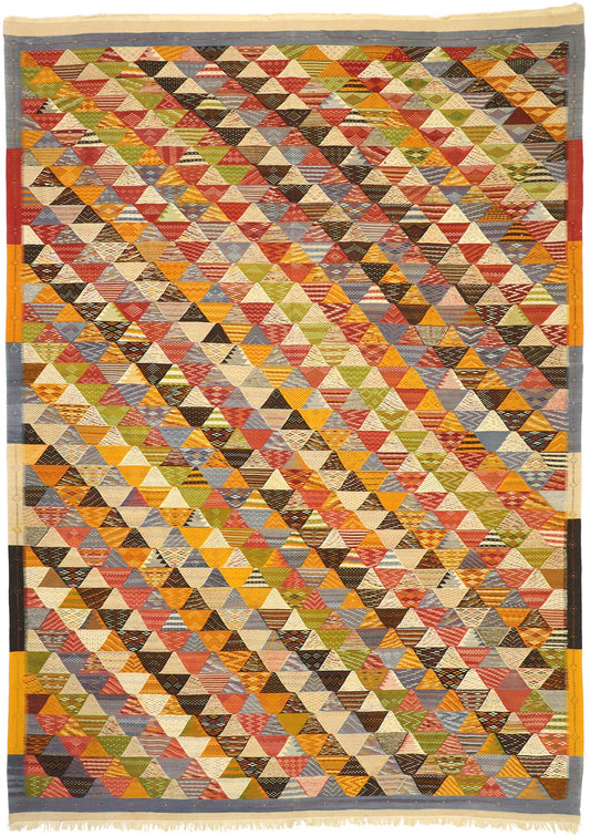 11 x 15 Colorful Taznakht Moroccan Kilim Rug 20912