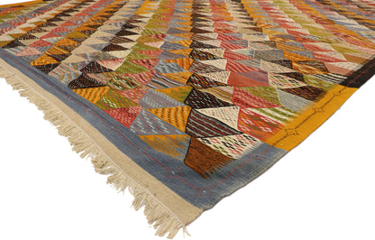 11 x 15 Colorful Taznakht Moroccan Kilim Rug 20912