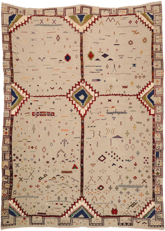 13 x 18 Vintage Moroccan Kilim Glaoui Rug 20923