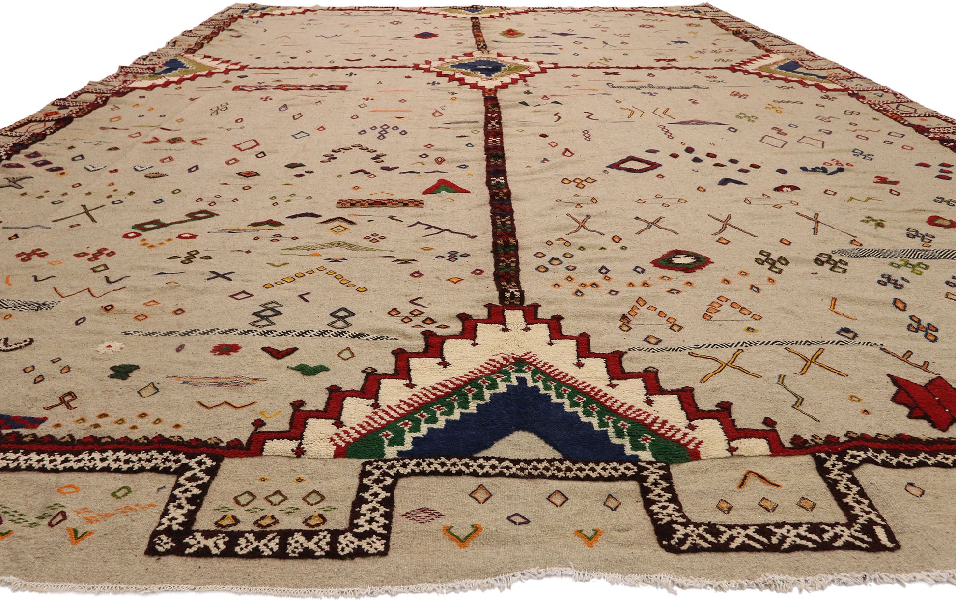 13 x 18 Vintage Moroccan Kilim Glaoui Rug 20923