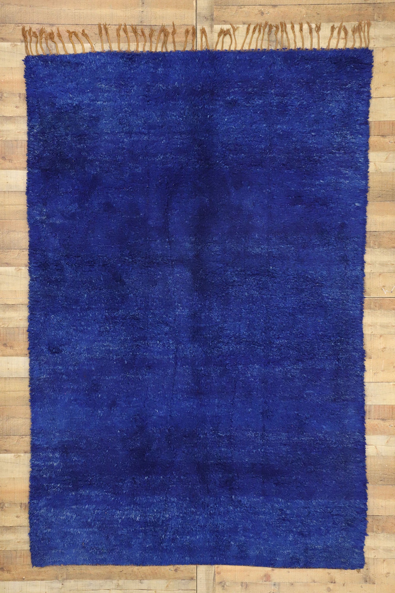 6 x 9 Vintage Blue Beni Mrirt Moroccan Rug 20935