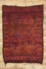 6 x 8 Vintage Burgundy Beni MGuild Moroccan Rug 20966
