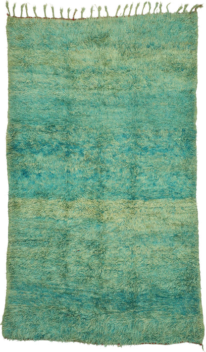 7 x 11 Vintage Green Moroccan Rug 20998